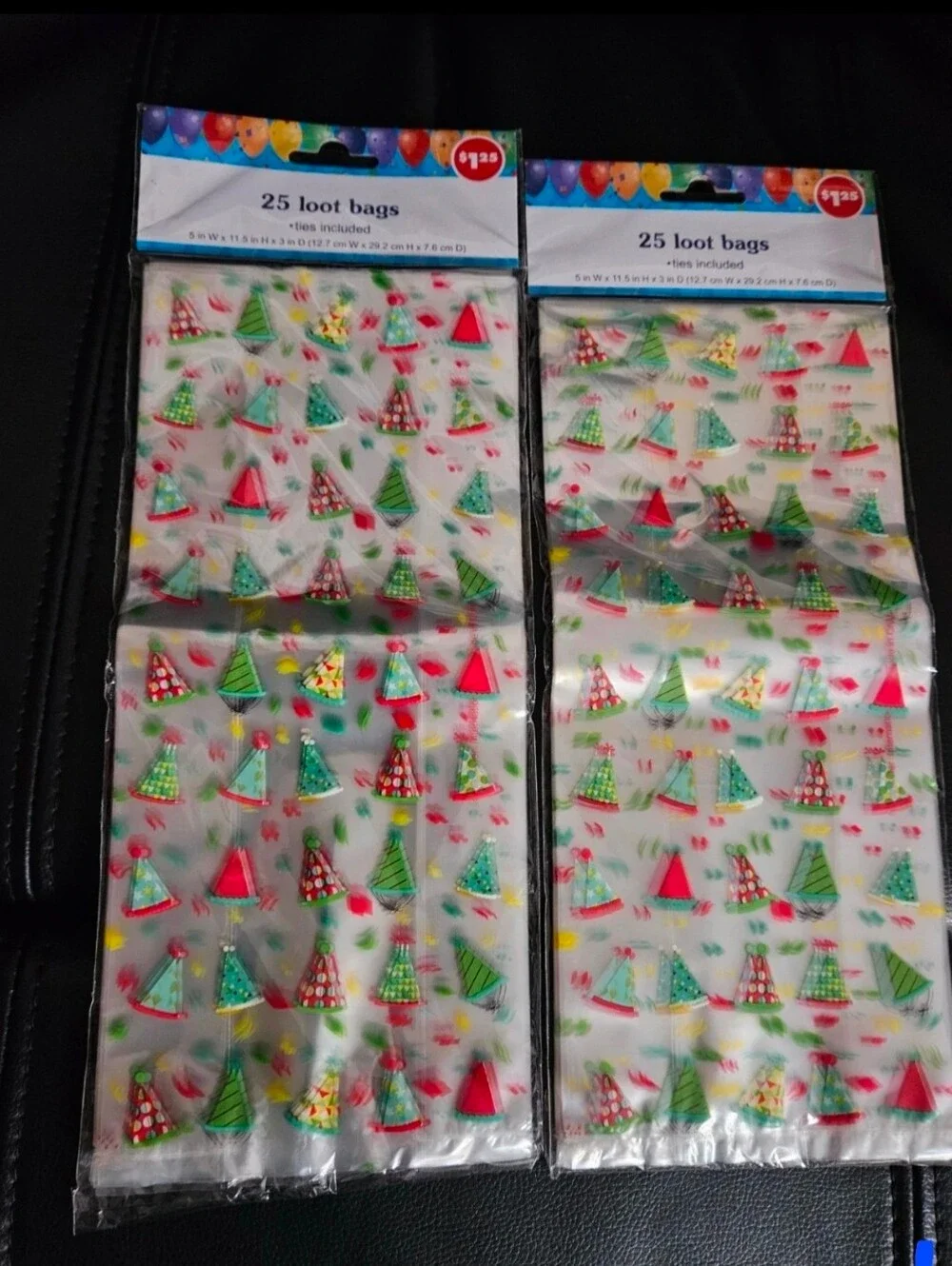 Party Hat Loot Bags Multicolor - 50 Bags